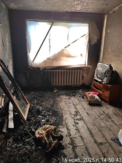 фото с оценки последствий пожара в квартире